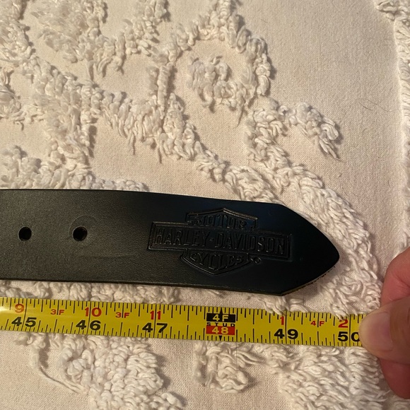 Mens Harley Davidson Black leather belt with removable belt buckle.sz 42-44 - Picture 5 of 5